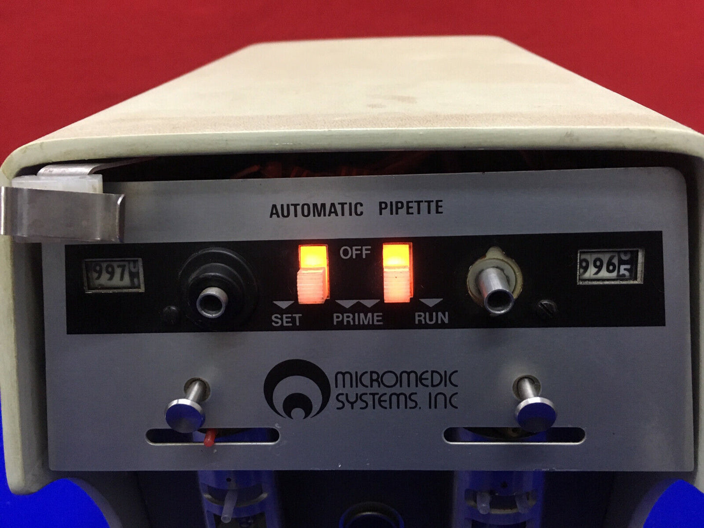 FOR PARTS OR REPAIR MICROMEDIC SYSTEMS 25000 AUTOMATIC PIPETTE DUAL PUMP