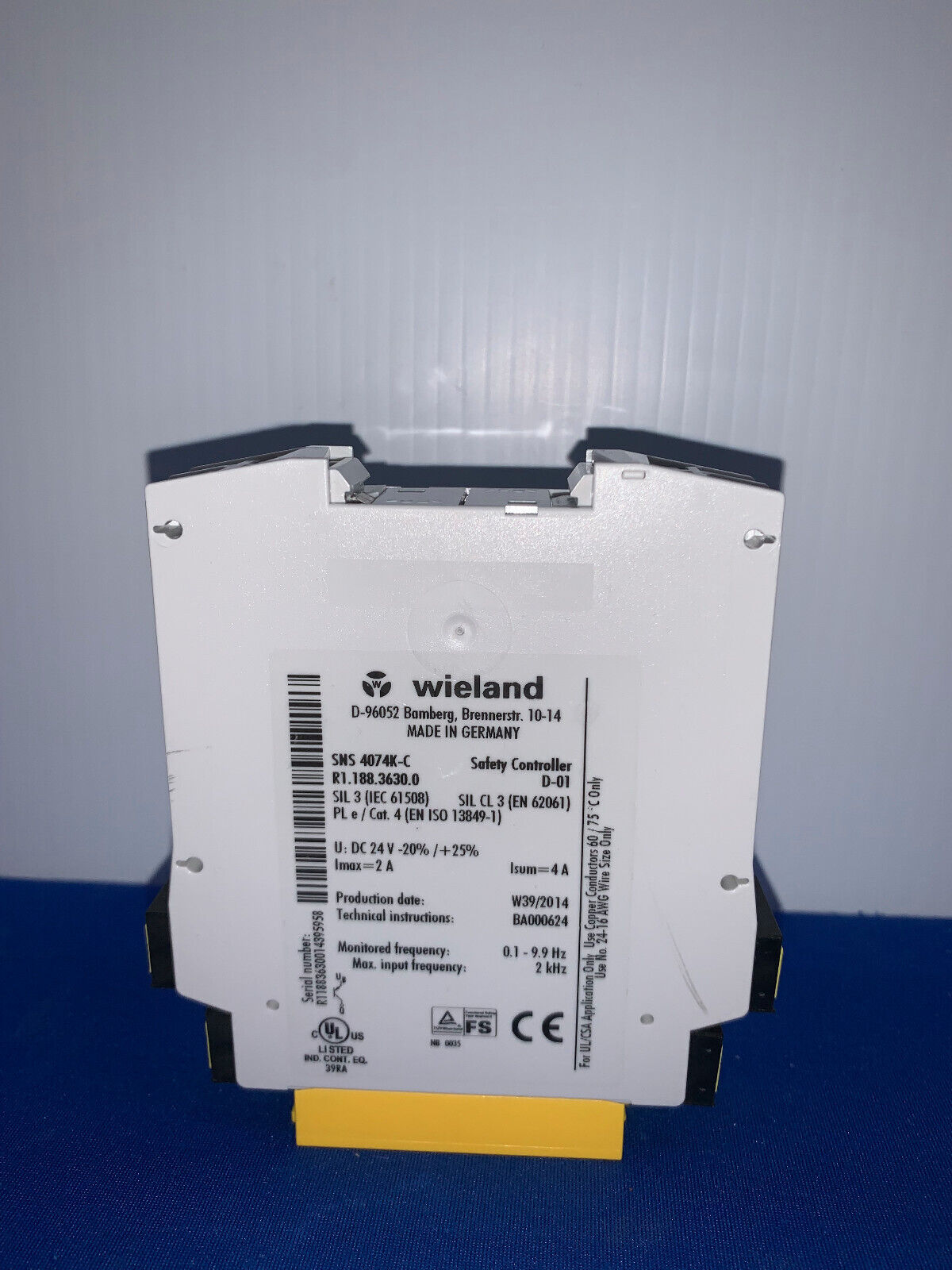 WIELAND SNS 4074K-C SAFETY CONTROLLER D-01