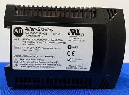 Allen Bradley AB 1606-XLP / 1606-XLP100E Ser A POWER SUPPLY DC 24-28V