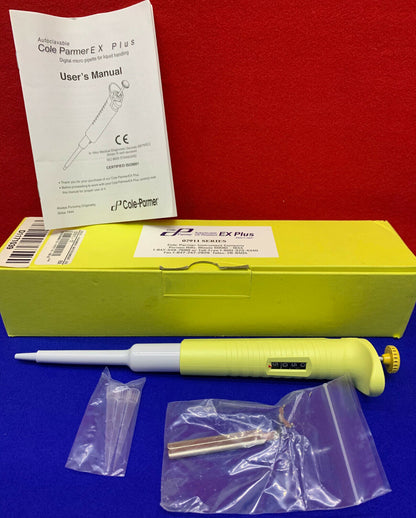 COLE PARMER 07911-17 ADJUSTABLE VOLUME PIPETTE 10 - 100UL