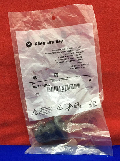 Allen-Bradley Allen Bradley AB 800FP-MM42 MUSHROOM PUSH BUTTON BLACK