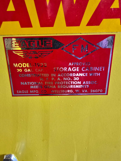 EAGLE 1932 30 GALLON FLAMMABLE STORAGE CABINET