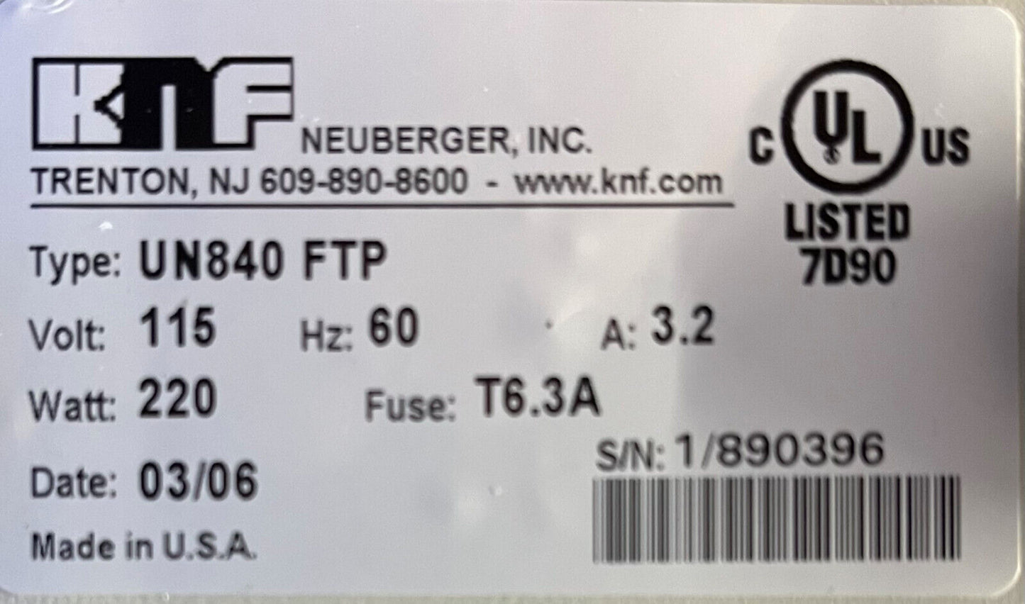 KNF LAB NEUBERGER LABOPORT® UN840 FTP VACUUM PUMP