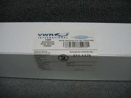 VWR USA # 25433-085, EU # 611-137 VWR® VWR® Plato y lengüeta de aluminio arrugado desechable