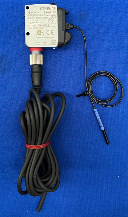 KEYENCE IO-LINK LASER SENSOR LR-WF10C LR-W SERIES & FU-20 SENSOR OP-75721 CABLE