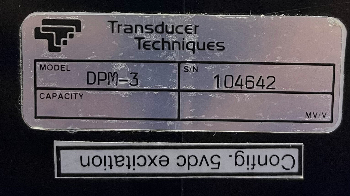 TRANSDUCER TECHNIQUES DPM-3 PANEL METER DIGITAL LED 5VDC