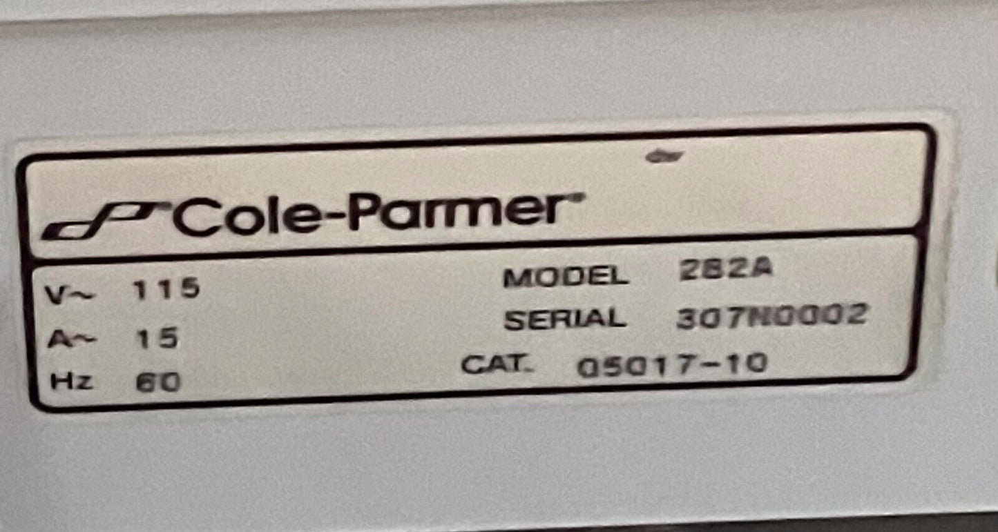 COLE PARMER STABLE TEMP VACUUM OVEN 282A  115V 15A 60HZ