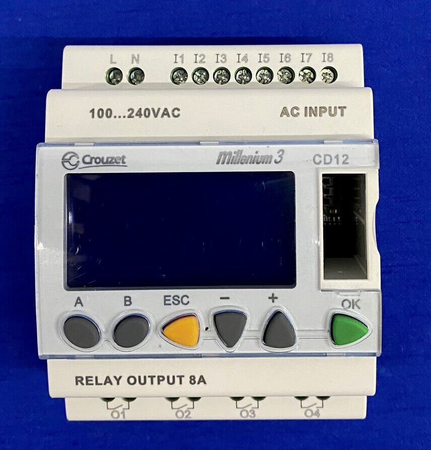 CROUZET CD12 MILLENIUM3 88974043 CONTROLADOR DE INICIO DE SESIÓN PROGRAMABLE 100-240 V PLC