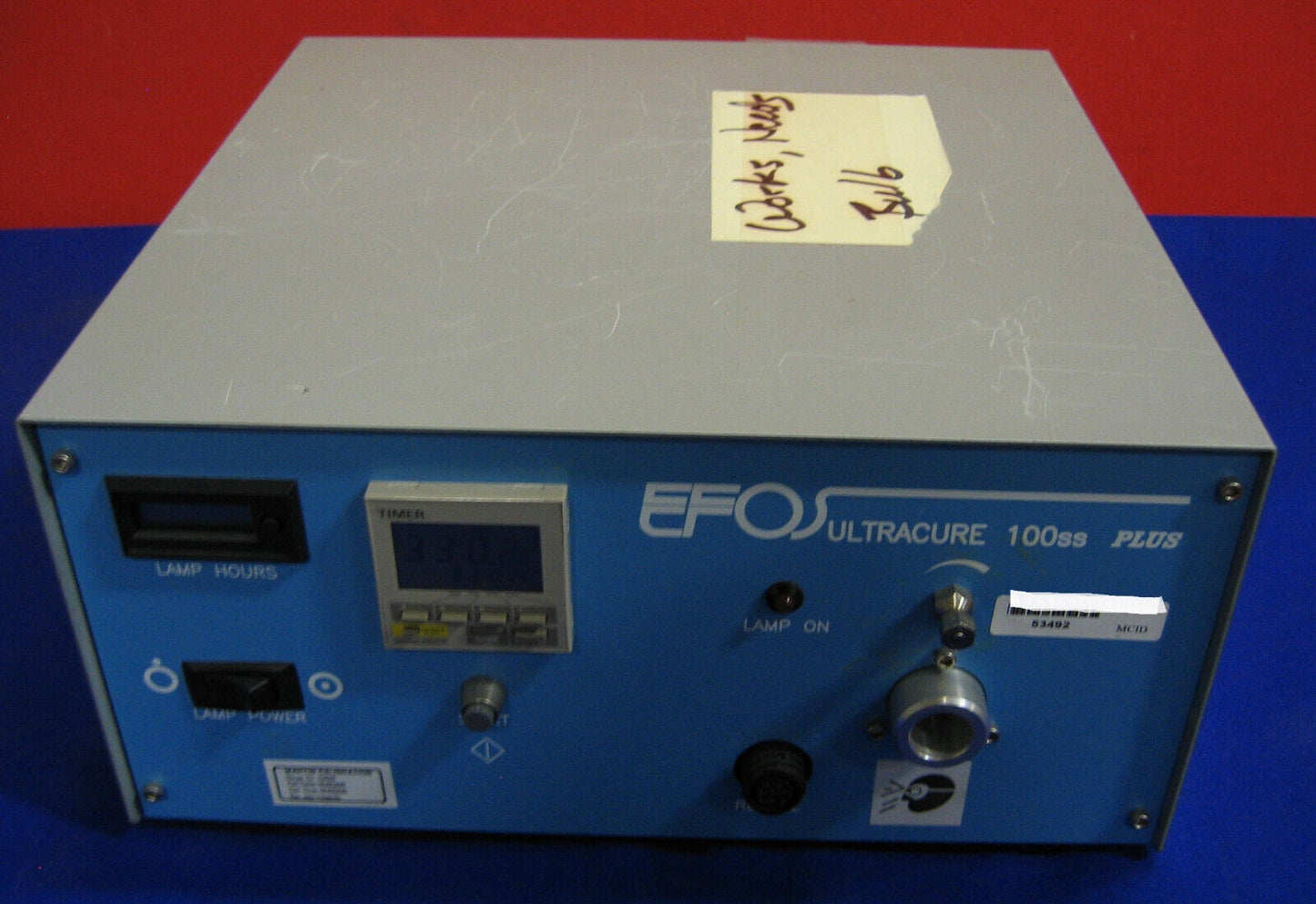 EFOS ULTRACURE 100SS PLUS P1011-A NO LAMP POWERS ON UNTESTED -  PART OR REPAIR