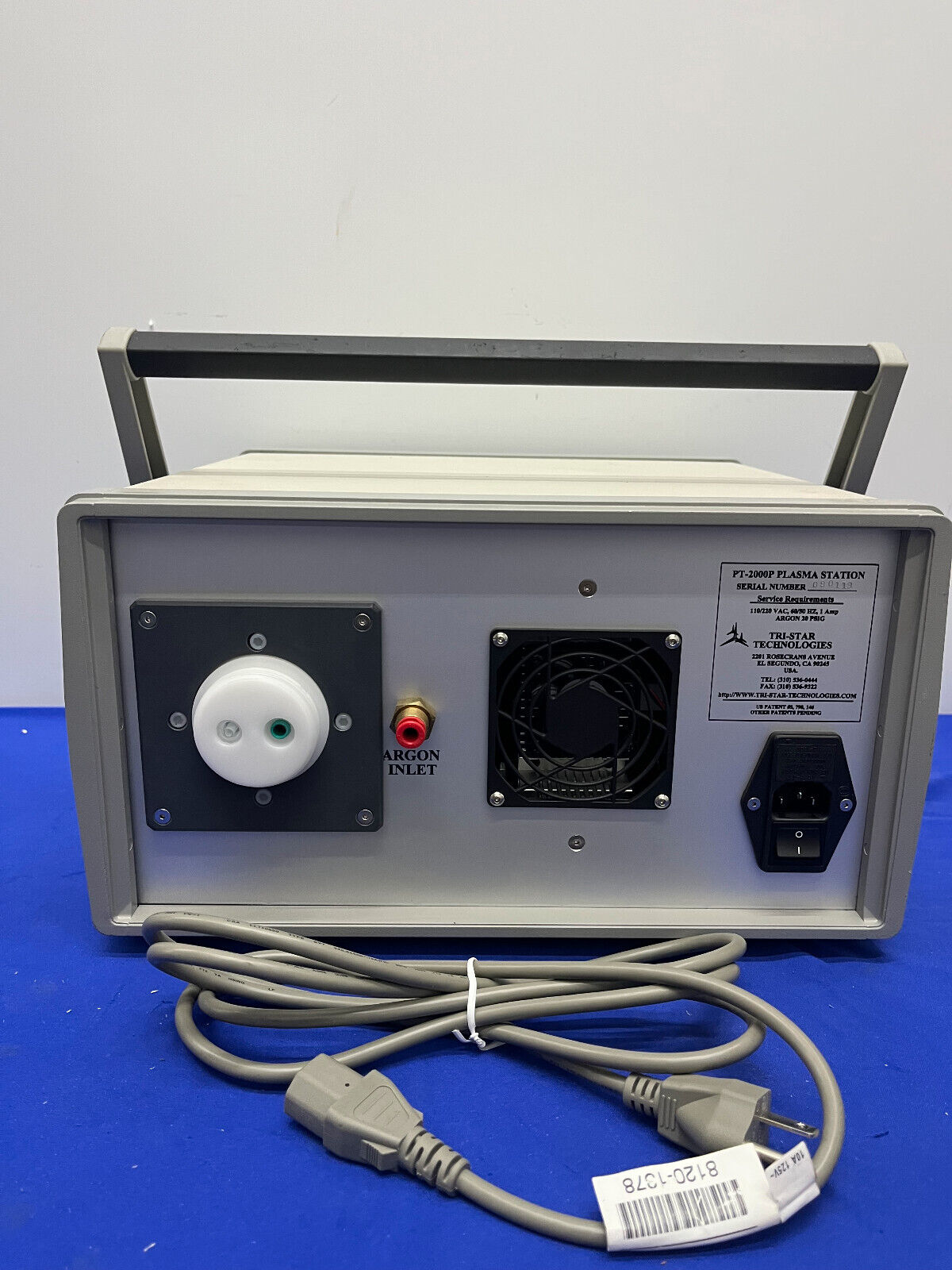 TRI-STAR DURADYNE PT-2000P ATMOSPHERIC PRESSURE PLASMA TREATMENT STATION - PARTS