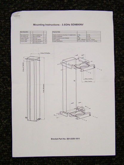 Stella Doradus High Performance Sector Antenna 35 SD9890NV 16dBi  3.3 - 3.6GHz