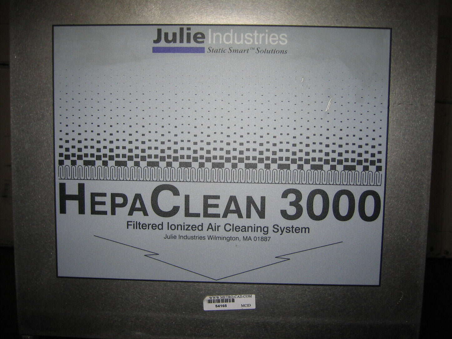 PARA REPARACIÓN DE PIEZAS JULIE INDISTRIES STATIC SMART SOLUTIONS MODELO HELPA CLEAN 3000