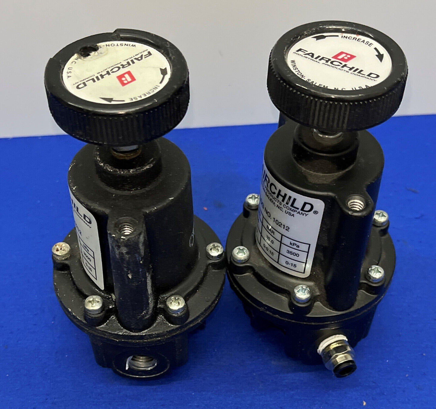 FAIRCHILD PNEUMATIC PRECISION REGULATOR 10212 MODEL 10 - 1 LOT OF 2