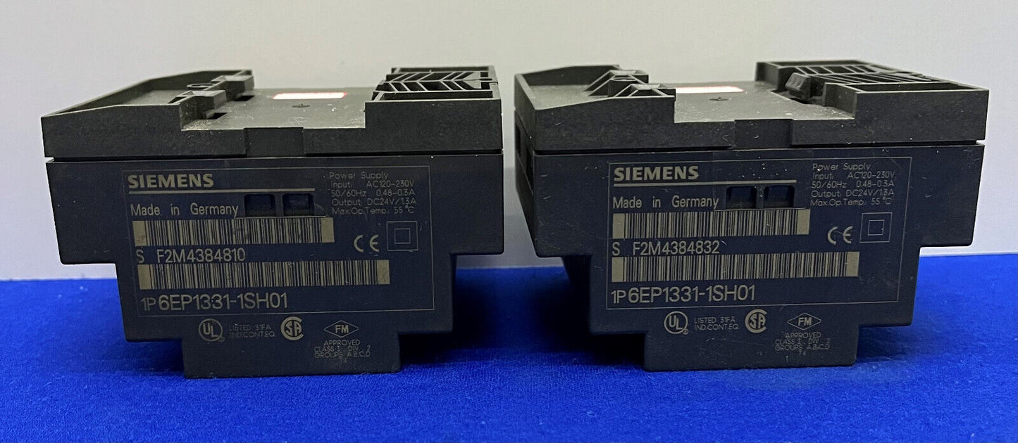 SIEMENS LOGO! POWER SUPPLY 6EP1331-1SH01 DC 24V 13A - 1 LOT QTY 2