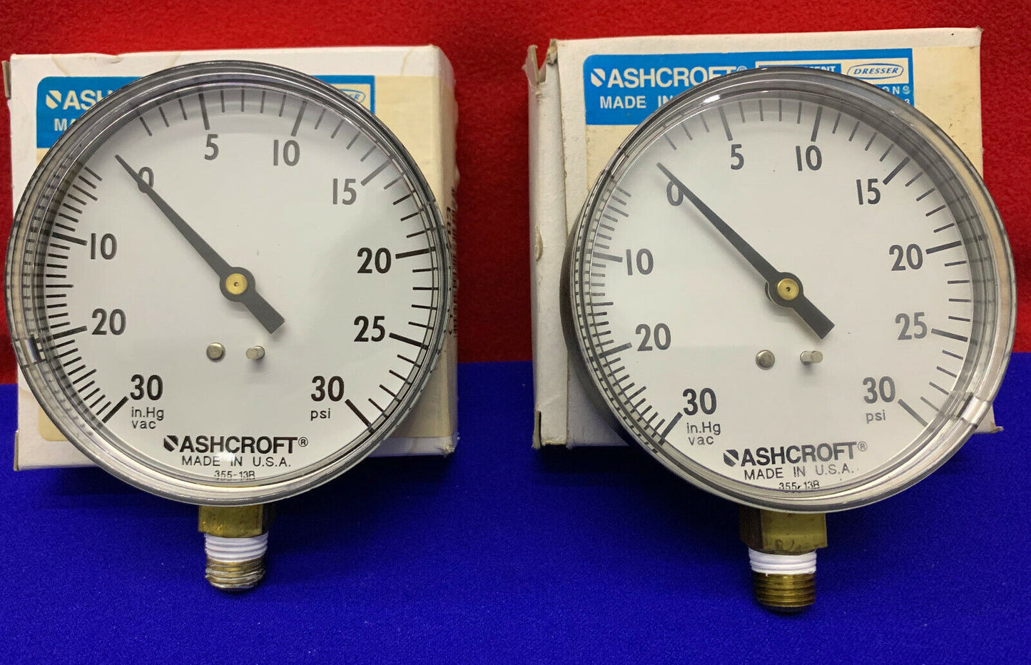 QTY 2 - ASHCROFT 2C783 PRESSURE GAUGES / GAGES