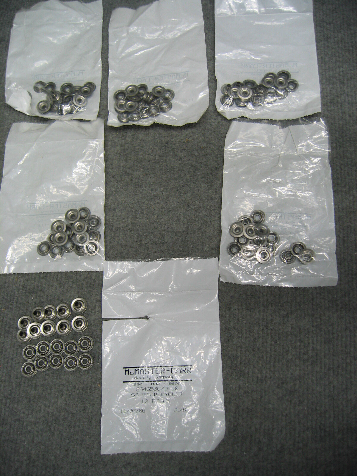 McMASTER-CARR / McMASTER CARR SS4650C/D-10,SS STUDS / EYELETS