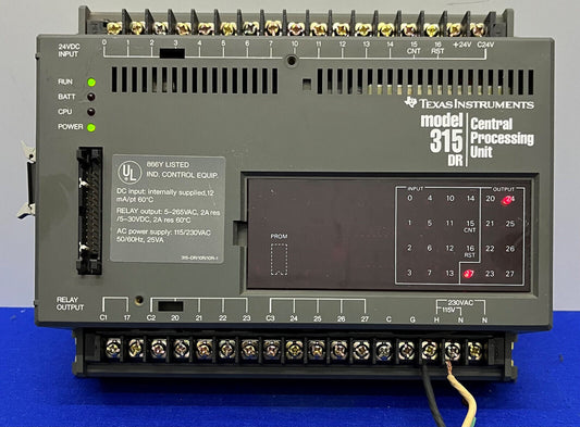 TEXAS INSTRUMENTS / SIEMENS 315DR RELÉ DEL MÓDULO DEL PROCESADOR CENTRAL