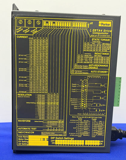 MOTOR DE COMPUTADORA DE ACCIONAMIENTO PARKER ZETA4 87-014030-02A 120V - PARA PIEZAS/REPARACIÓN