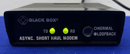 BLACK BOX ME800A-R2 ASYNC-KURZSTRECKENMODEM mit NETZTEIL UND KABEL 