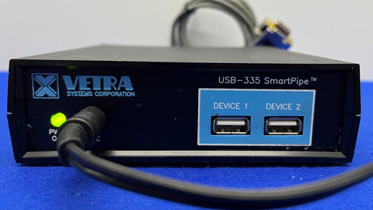 CONVERTIDOR USB-335 SMARTPIPE™ DE VETRA SYSTEMS CONCENTRADOR USB DE 2 PUERTOS CON FUENTE DE ALIMENTACIÓN