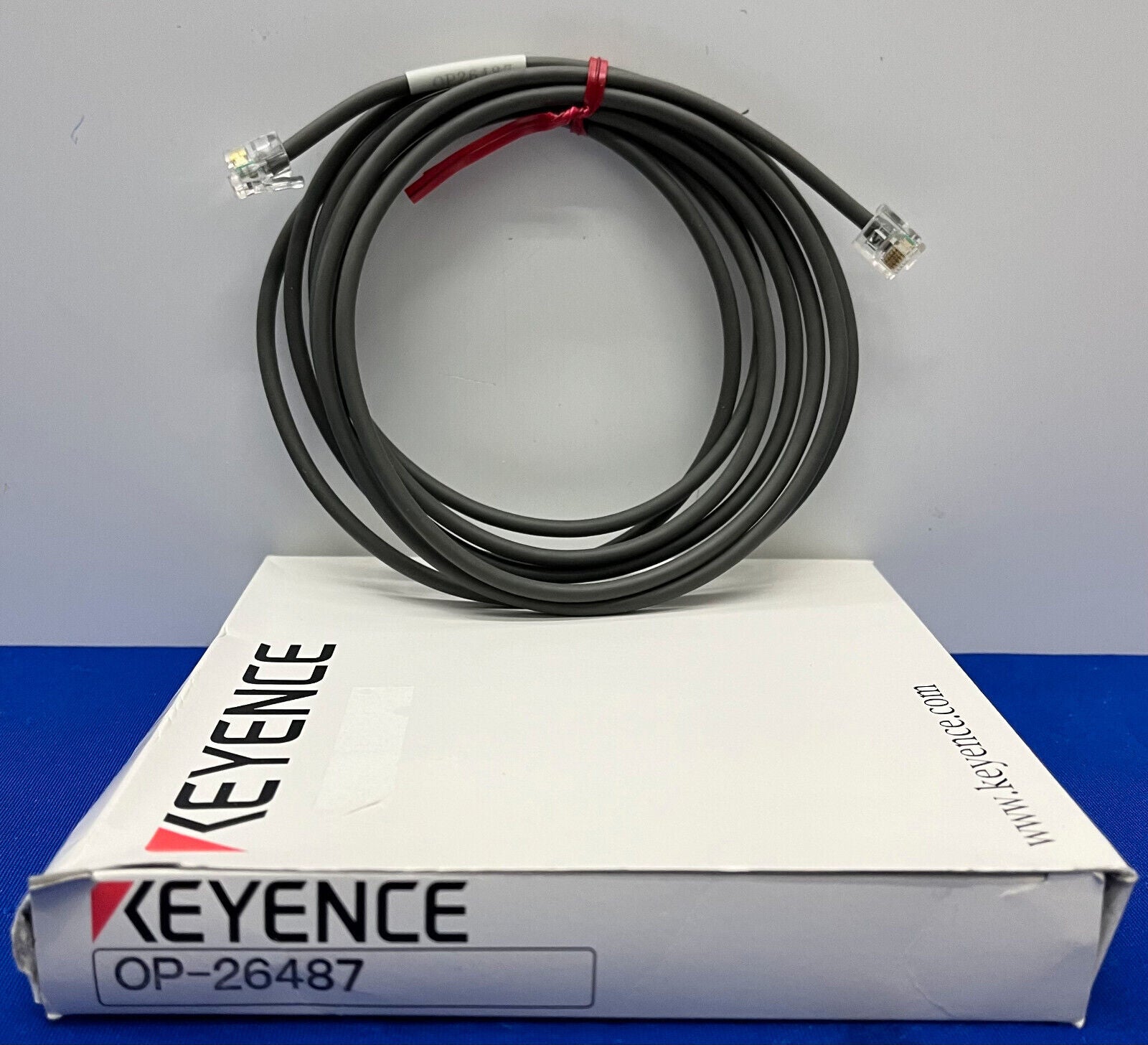 KEYENCE OP-26487 / OP26487 MODULAR COMMUNICATION CABLE 2.5M RJ-11 TO RJ-11  CABLE