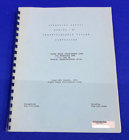 SERIE ALPHA OMEGA 3TC2 3 TC2 MANUAL DE INSTRUCCIONES CONTROLADOR DE ENFRIADOR TERMOELÉCTRICO