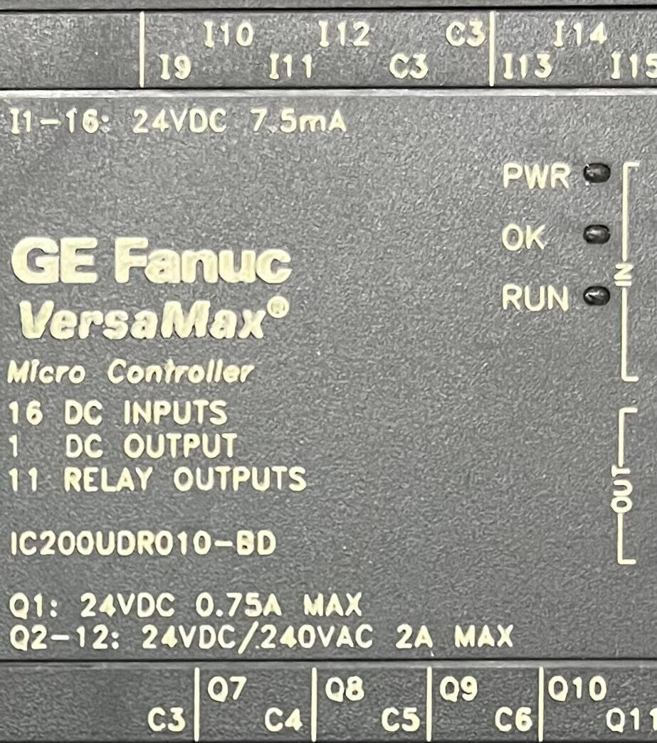 GE FANUC VERAMAX ®  IC200UDR010-BD MICRO CONTROLLER 24VDC