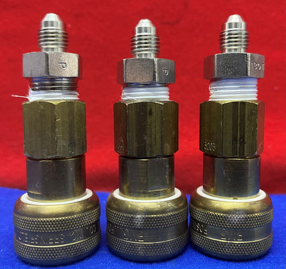 Lot of 3 Foster FM3 Pneumatic Quick Disconnect Socket Coupling 1/4”FM3203 Brass