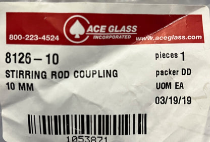 ACE GLASS 8126-10 STIRRING ROD COUPLING 10 MM