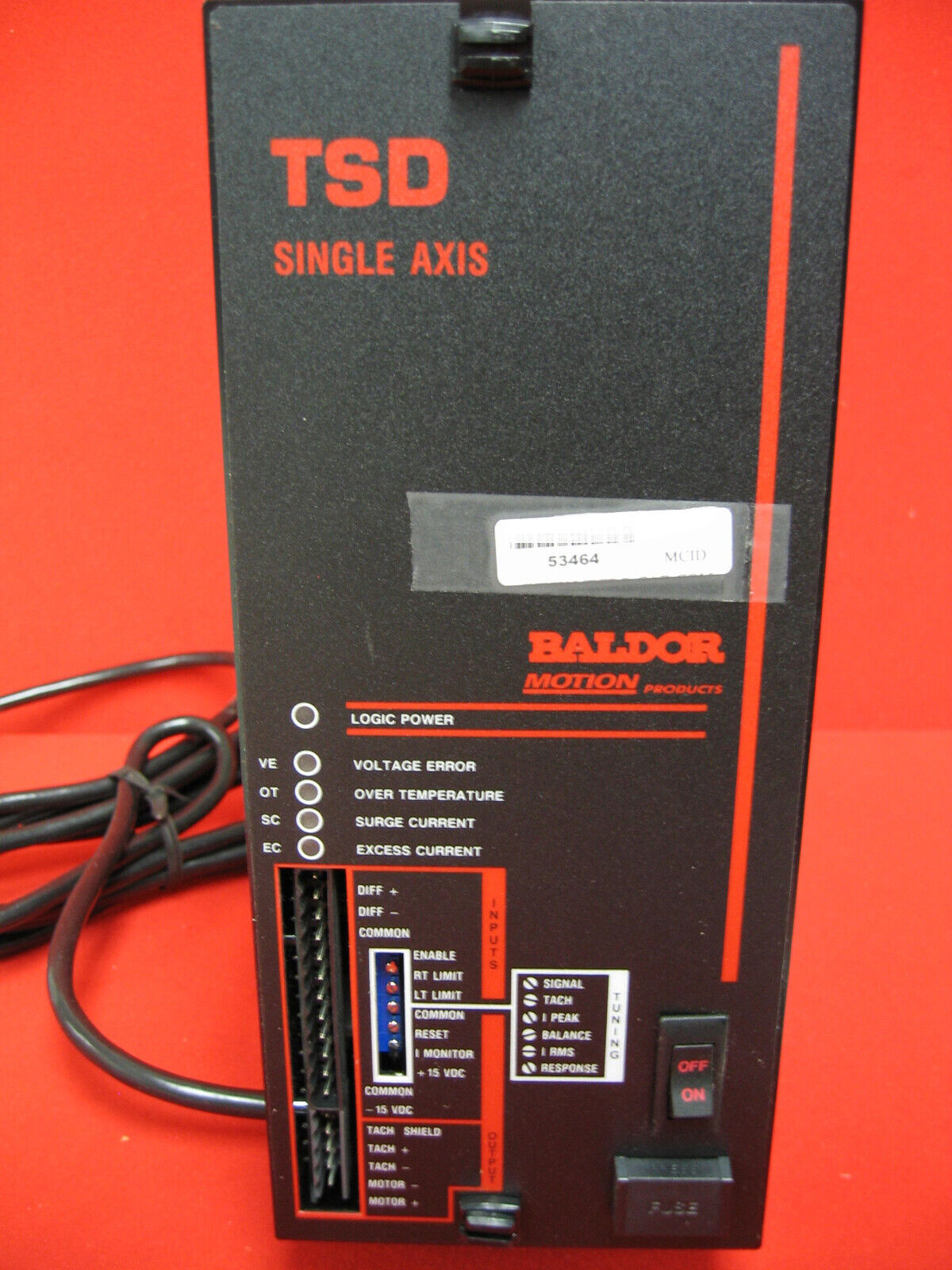 BALDOR TSD-050-05-1-U FTS7300C-01 TSD SINGLE AXIS STEPPING MOTOR CONTROL