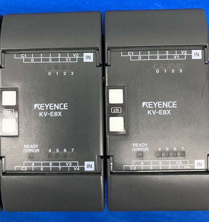 UNIDAD BASE KEYENCE KV-4DR, TIPO DC, CON 2 MICROPLC KV-E8X Y KV-E8A 