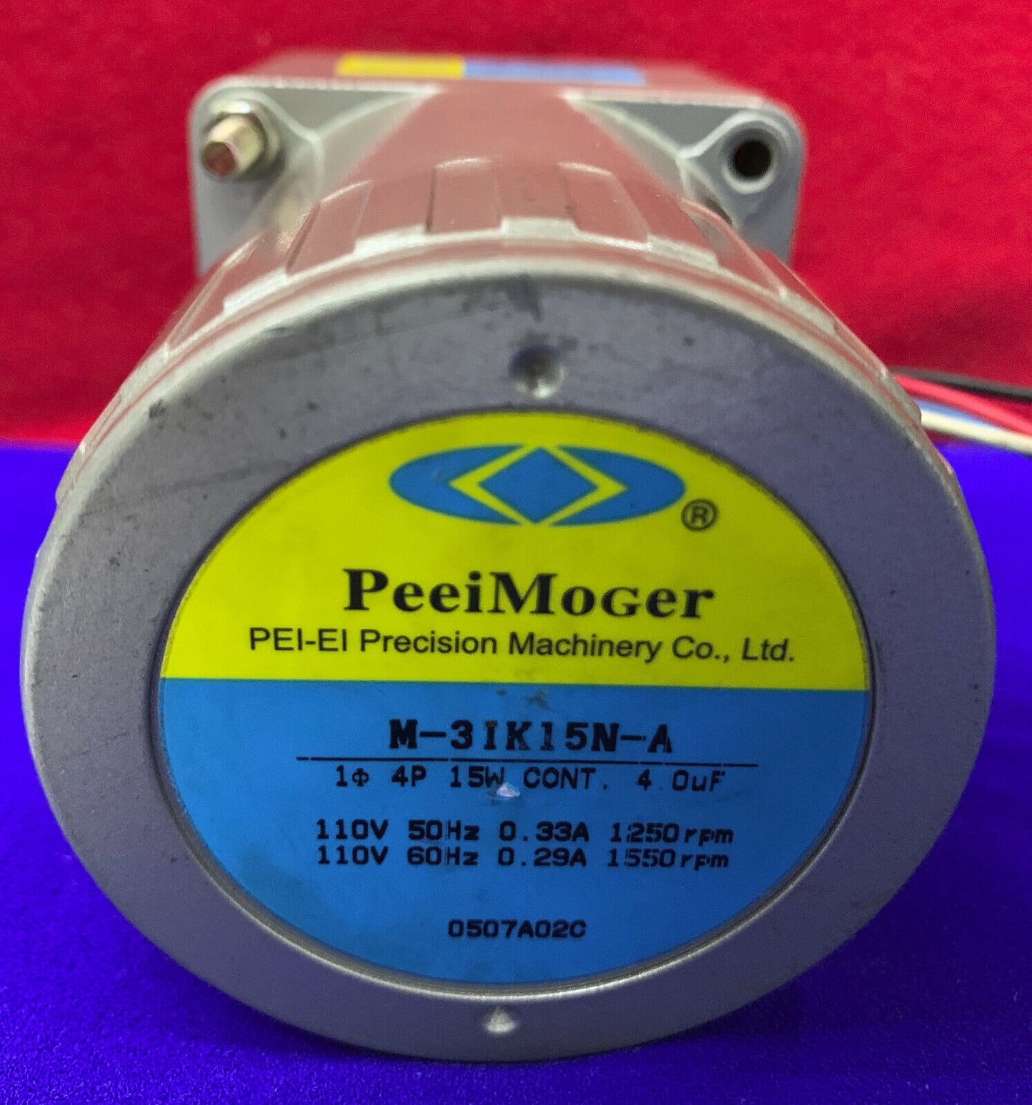 PEEIMOGER / PEI-EI PRECISION MACHINERY INDUCTION MOTOR M-3IK15N-A / G-3N3-K