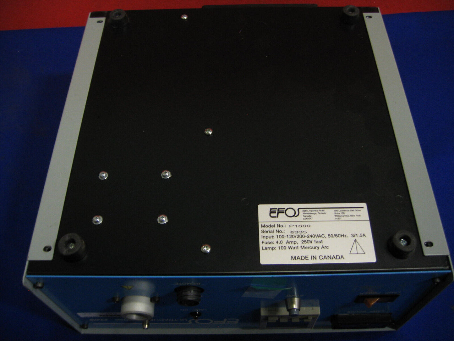 EFOS ULTRACURE 100SS PLUS NO LAMP BAD POWER SUPPLY UNTESTED -  PARTS OR REPAIR