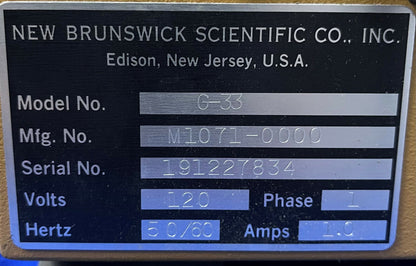 PIEZAS/REPARACIÓN Agitador giratorio de sobremesa New Brunswick Scientific G-33 de 16” x 16”