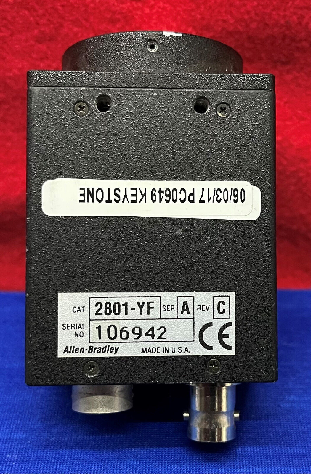 Cámara de visión artificial AB Allen Bradley 2801-YE Ser.A Rev.C Obturador ajustable