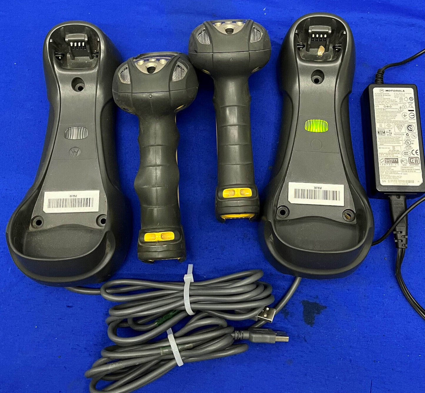 SYMBOL MOTOROLA BARCODE SCANNER LS3578 w/ CHARGING STATION - 1 LOT QTY 2