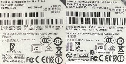 ESCÁNER DE CÓDIGO DE BARRAS MOTOROLA LS3578 CON ESTACIÓN DE CARGA - 1 LOTE CANTIDAD 2