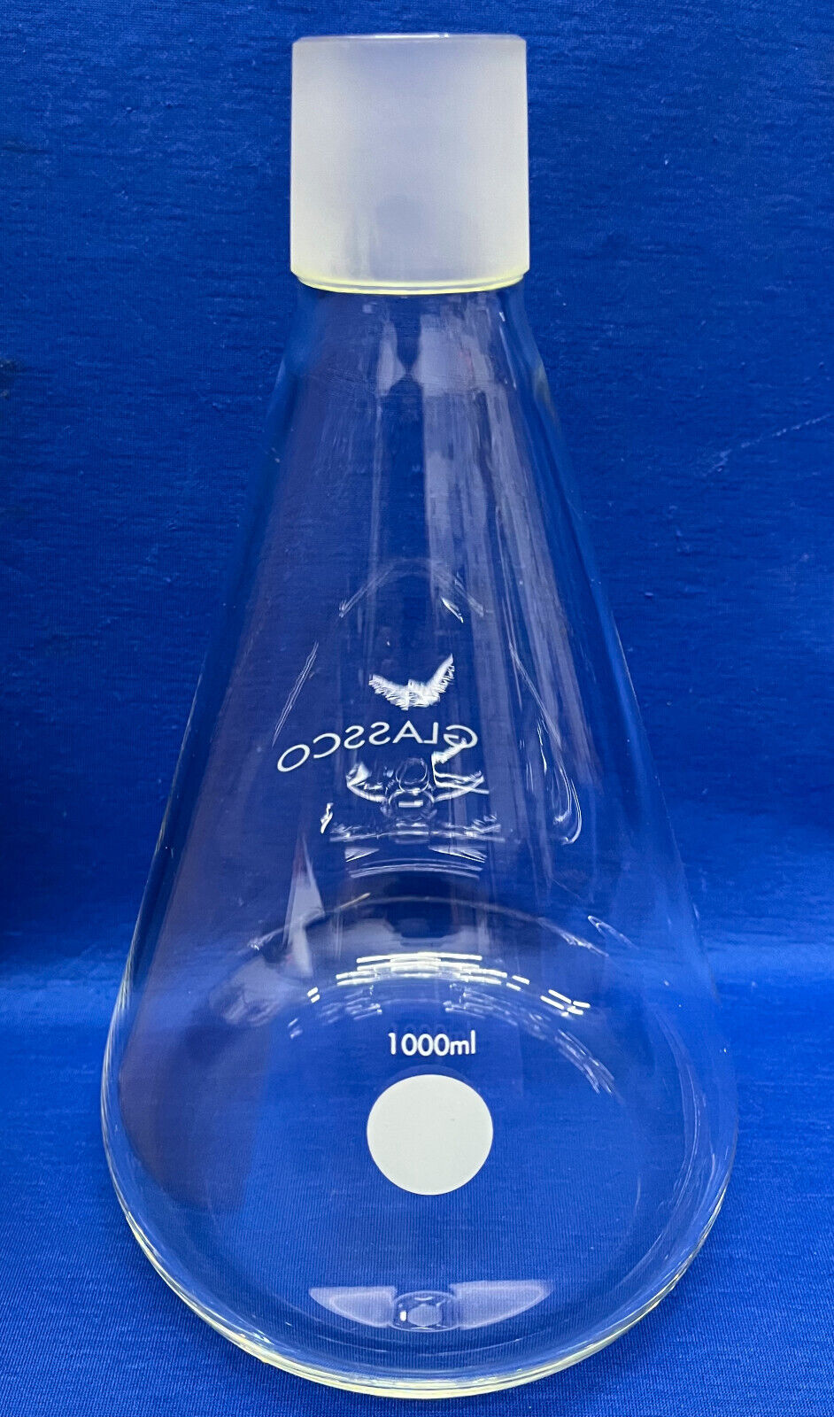 GLASSCO 1000 mL GLASS LAB FLASK GRADUATED With GROUND JOINT GLASS