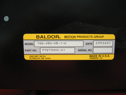 BALDOR TSD-050-05-1-U FTS7300C-01 TSD SINGLE AXIS STEPPING MOTOR CONTROL