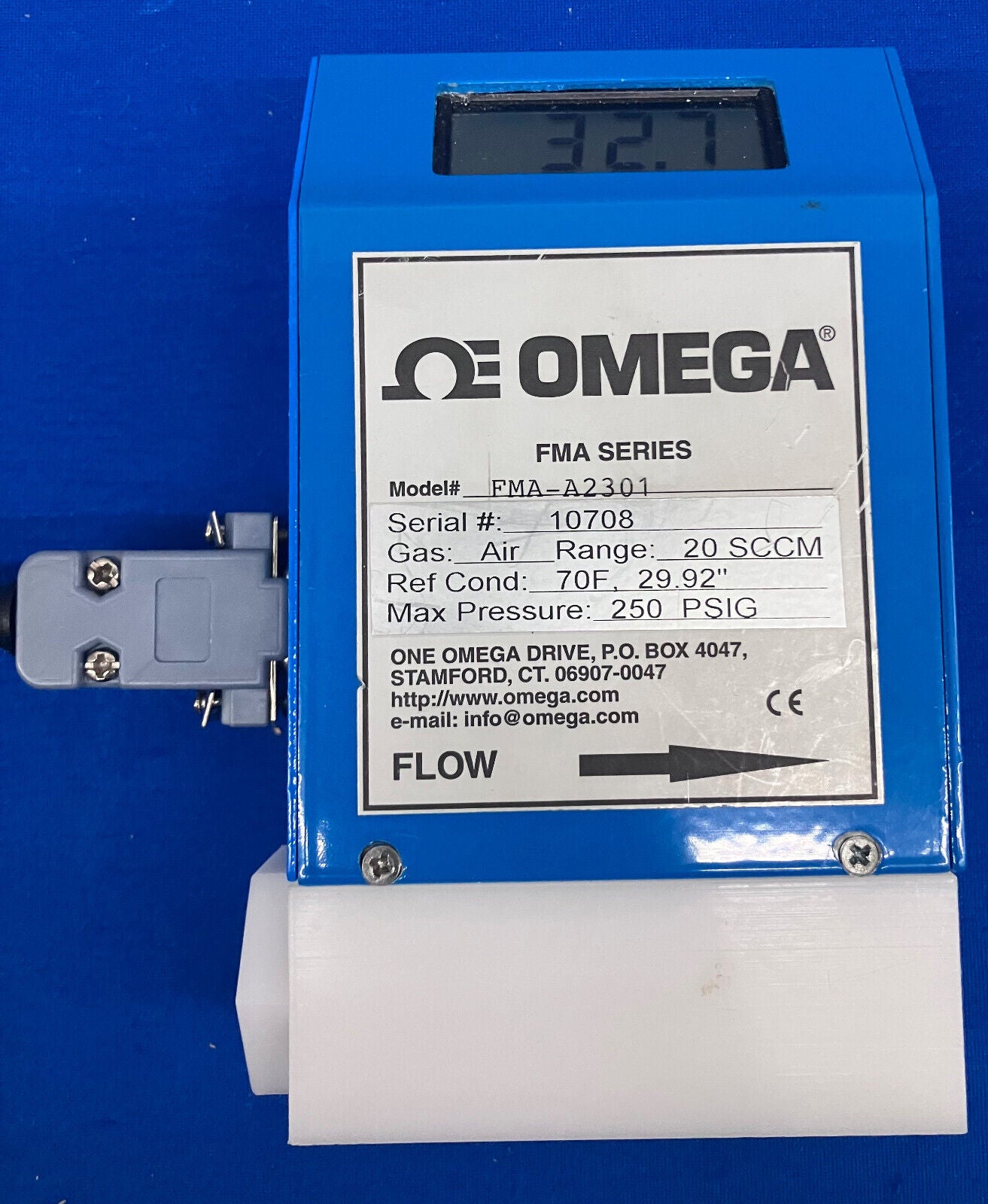 OMEGA ENGINEERING FMA-A2301 SENSOR MEDIDOR DE FLUJO MÁSICO CON PANTALLA FMA-A2301