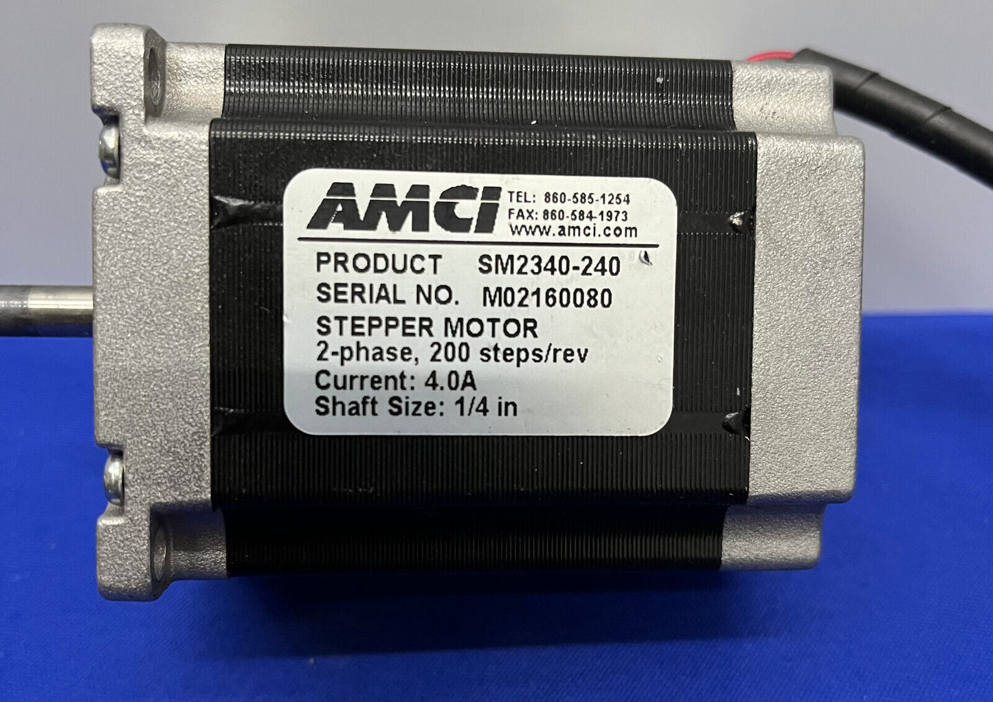 AMCI ADVANCED MICRO STEPPER MOTOR SM2340-240 SINGLE SHAFT 1/4”