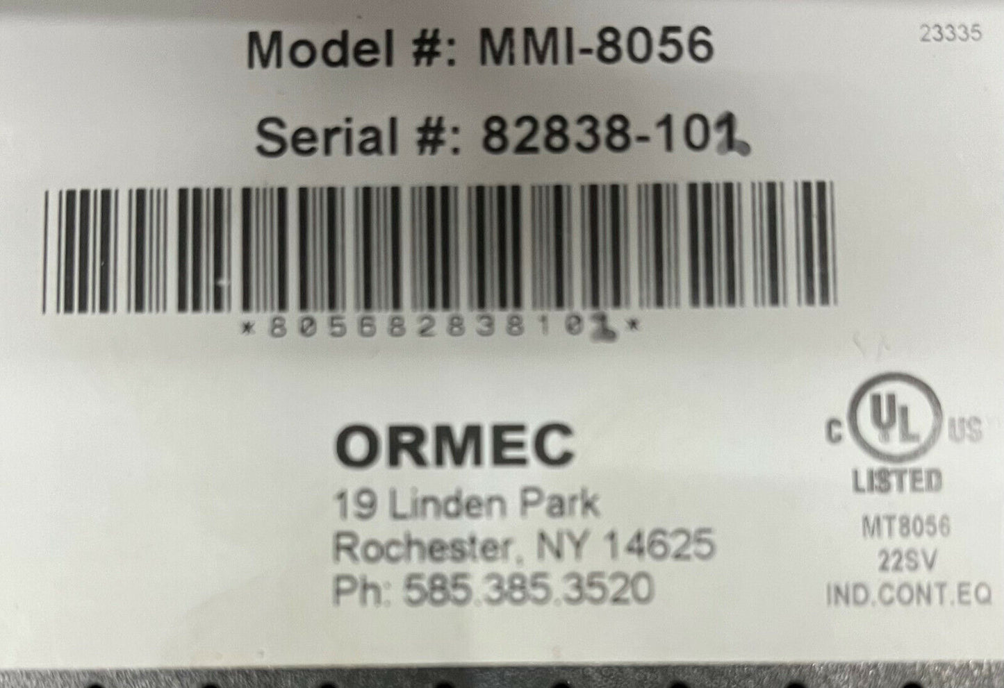 Interfaz de operador ORMEC MMI-8056 Pantalla táctil a color con carcasa