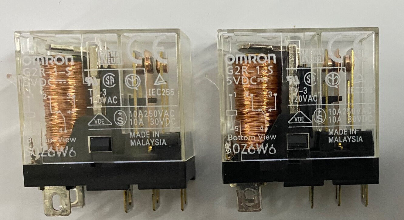 RELÉ OMRON G2R-1-S 5VDC / 30Z6W6 - 1 LOTE CANTIDAD 2 RELÉS