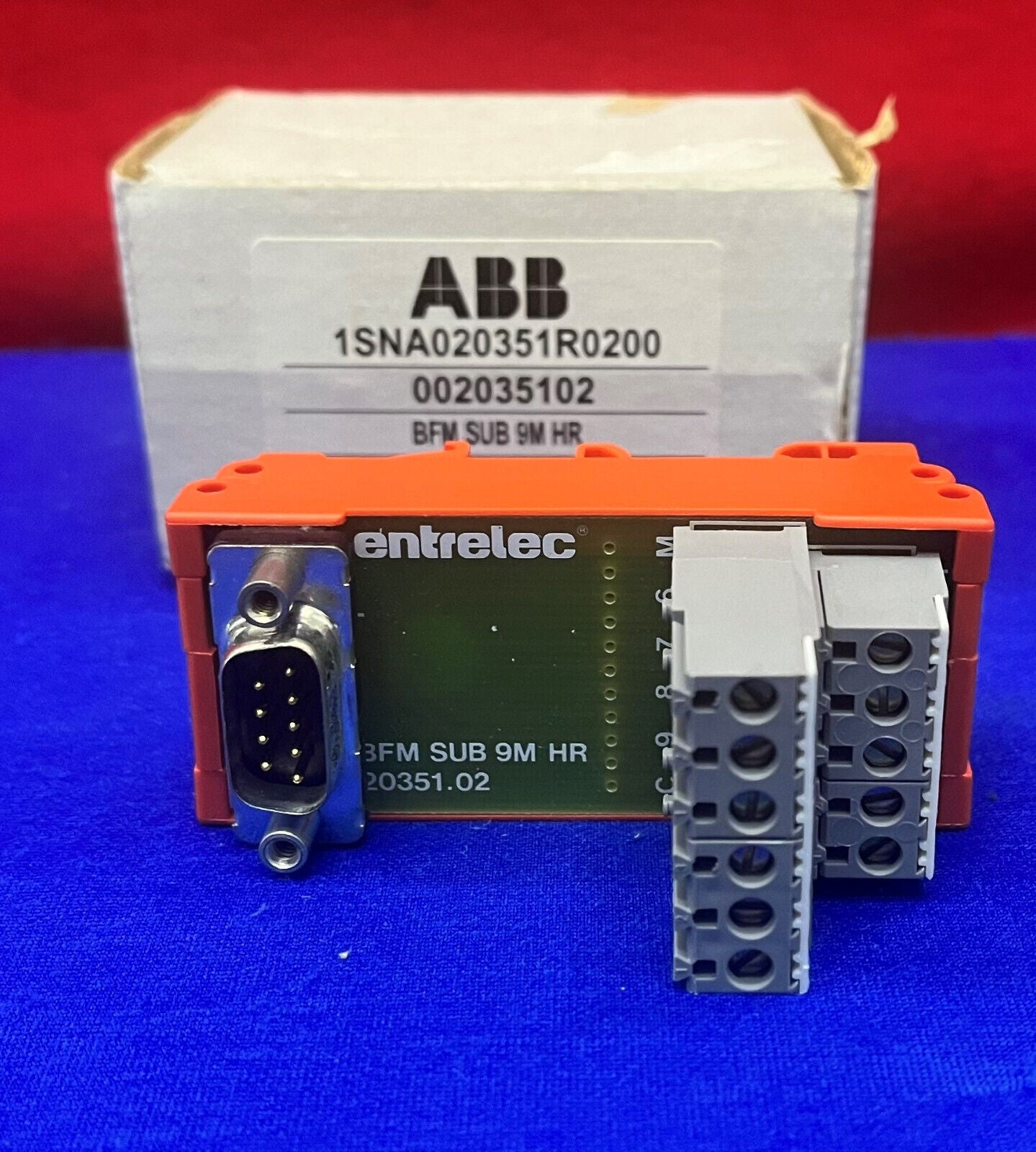 ABB 1SNA020351R0200 Relay Interface BFM SUB 9M HR 0020351.02