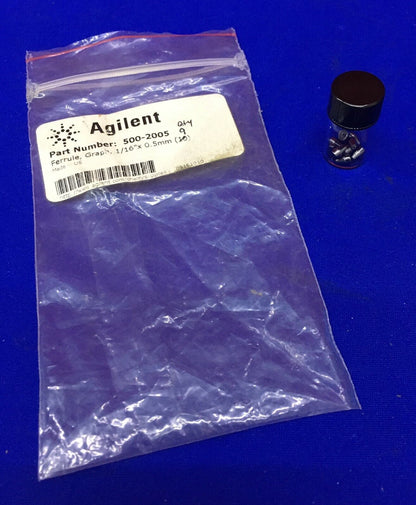 AGILENT 500-2005 FERRULE GRAPHITE 1/16" X 0.5mm '1 CONTAINER CONTAINS 9 FERRULES