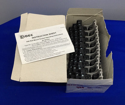 1 PKG  QTY OF 10 IDEC SJ1-07L 5 POSITION DIN RAIL RELAY SOCKET