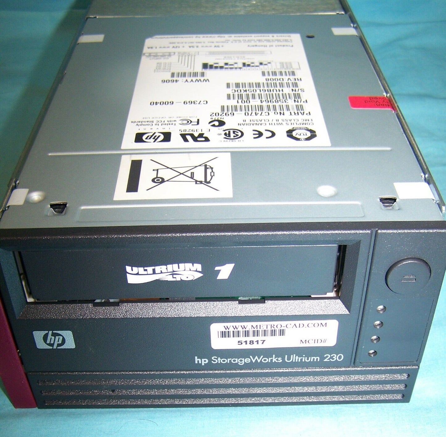 HEWLETT PACKARD STORAGEWORKS ULTRIUM 230 ARRAY DRIVE  358964-001 NO. C7470-69202