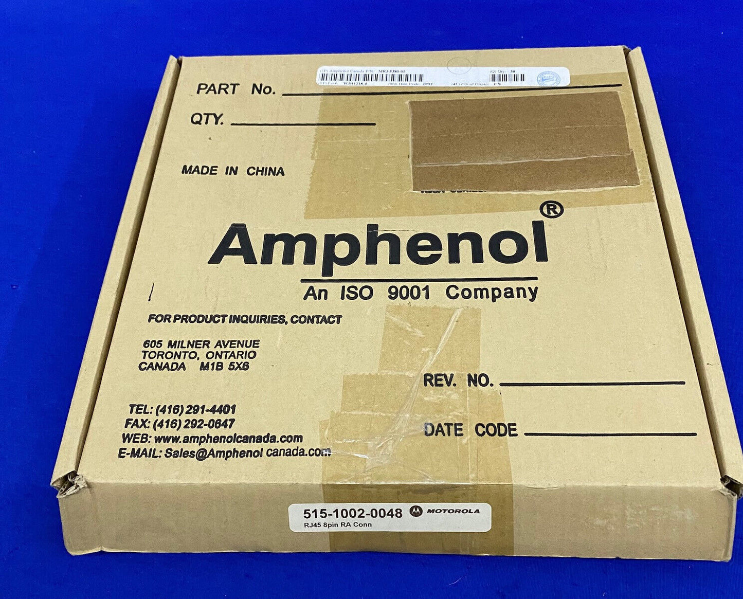 AMPHENOL ® / MOTOROLA MRJ-5380-01 / 515-1002-0048 MODULAR-BUCHSENANSCHLUSS 30 STK