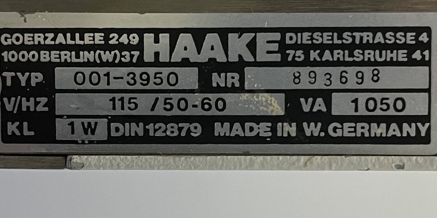 HAAKE D1 001-3950 IMMERSION HEATED CIRCULATOR - FOR PARTS/REPAIR