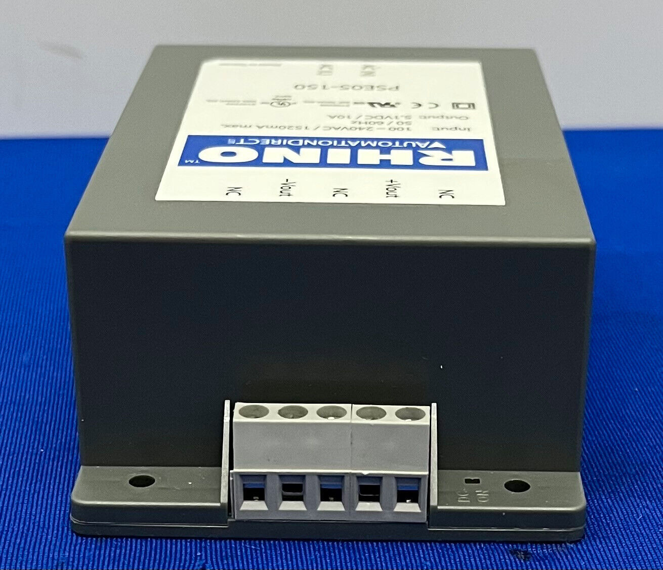 RHINO™  PSE05-150 SWITCHING POWER SUPPLY INPUT: 100-240 VAC / OUTPUT: 5.1VDC 10A